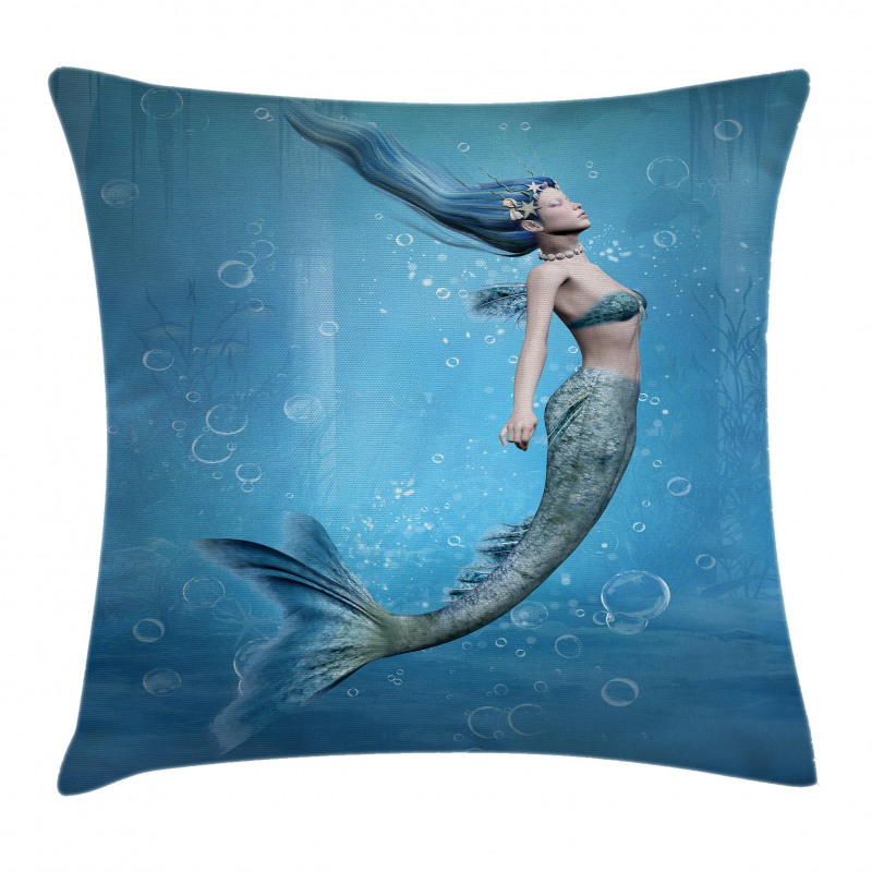 Mermaid Myth Creature Pillow Cover