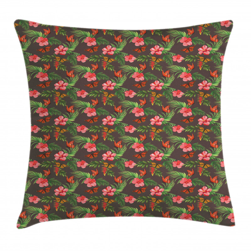 Exotic Flourishes Flies Pillow Cover