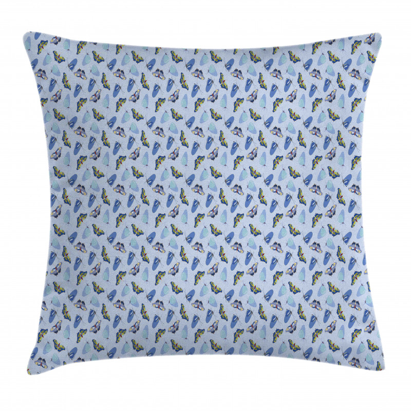 Flying Insects Moths Art Pillow Cover