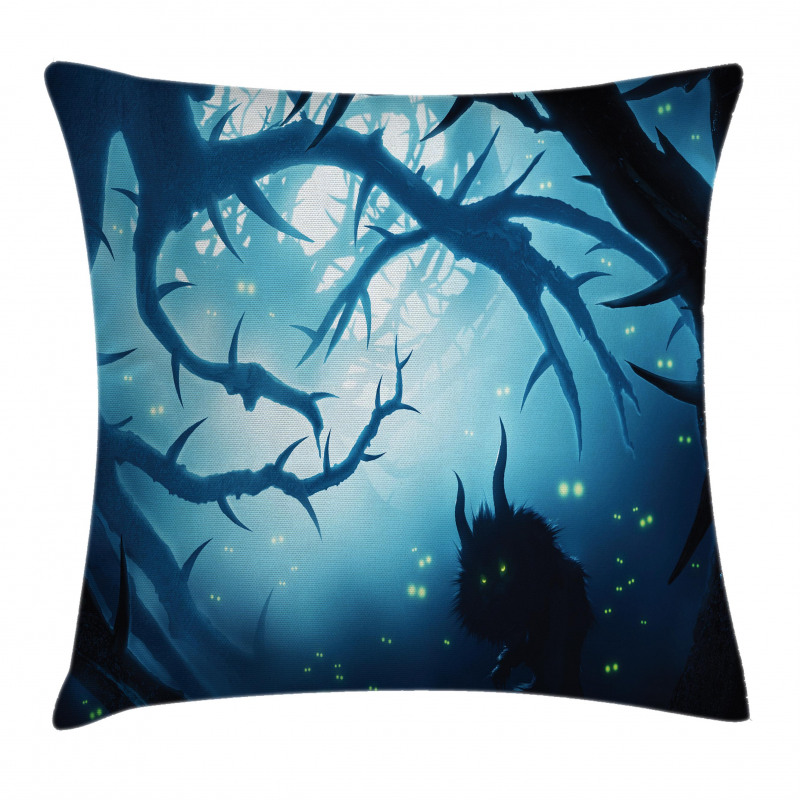 Night Forest Halloween Pillow Cover