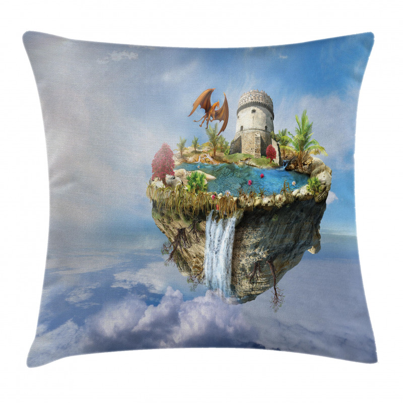 Dragon Castle Tower Pillow Cover