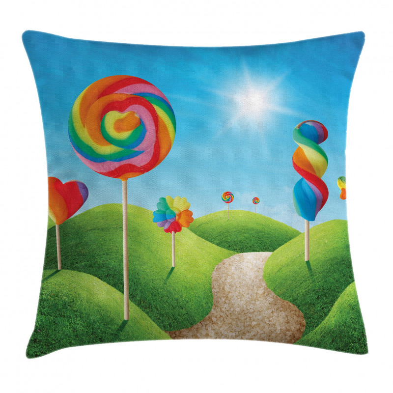 Candy Land Lollipops Pillow Cover
