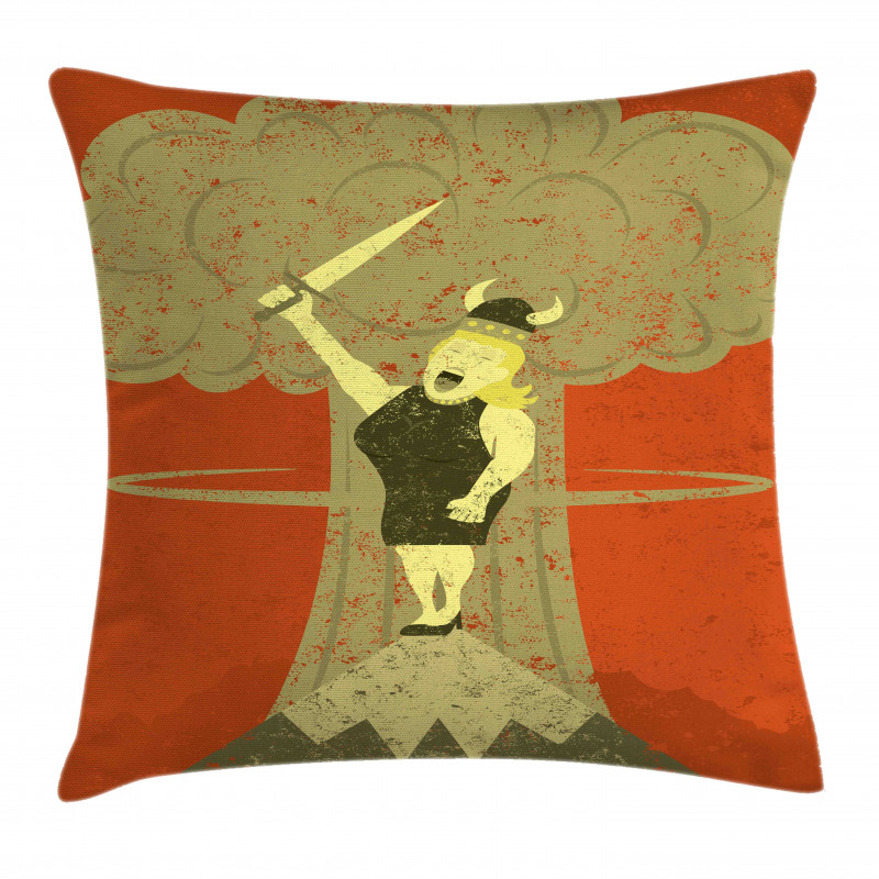 Grunge Singing Lady Pillow Cover