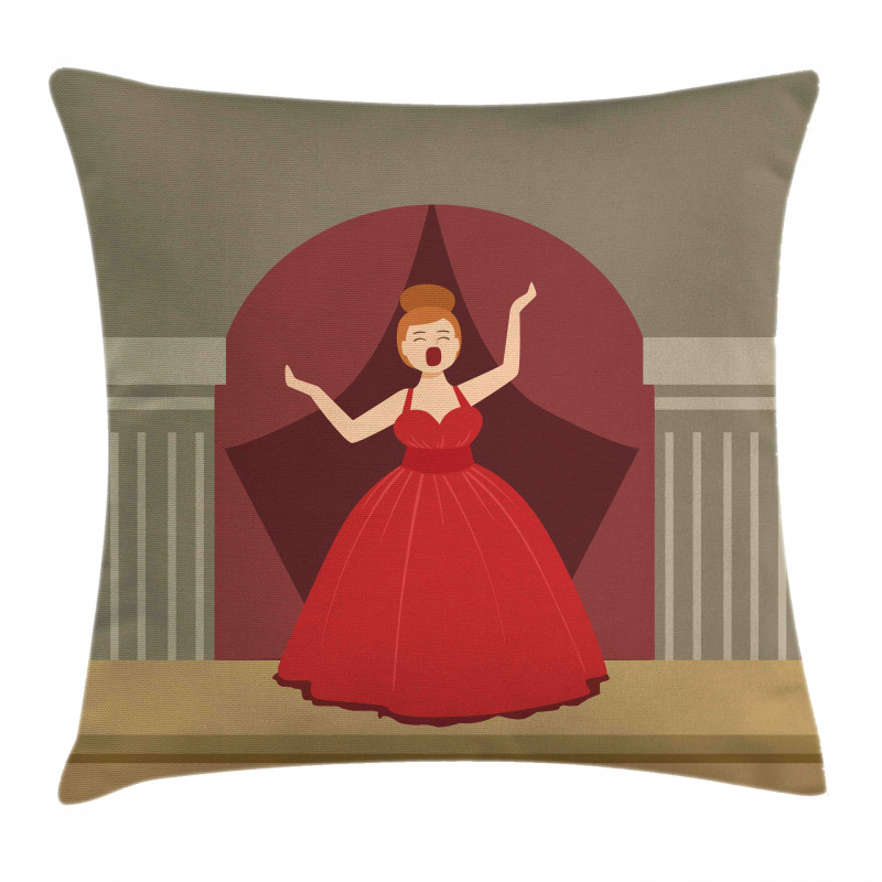 Singing Woman Formal Clothes Pillow Cover