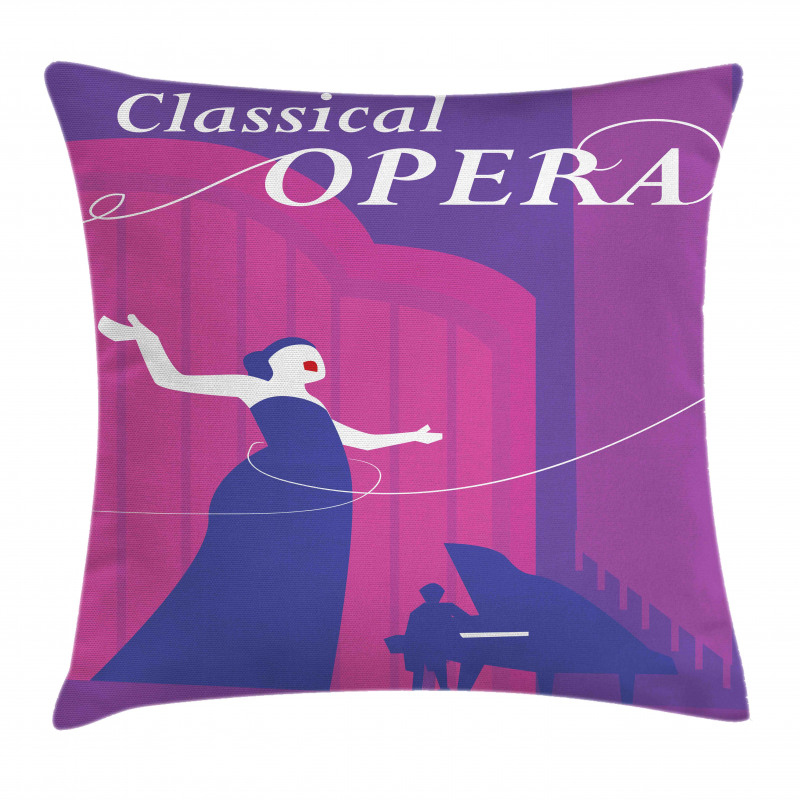 Singing Woman and Pianist Pillow Cover