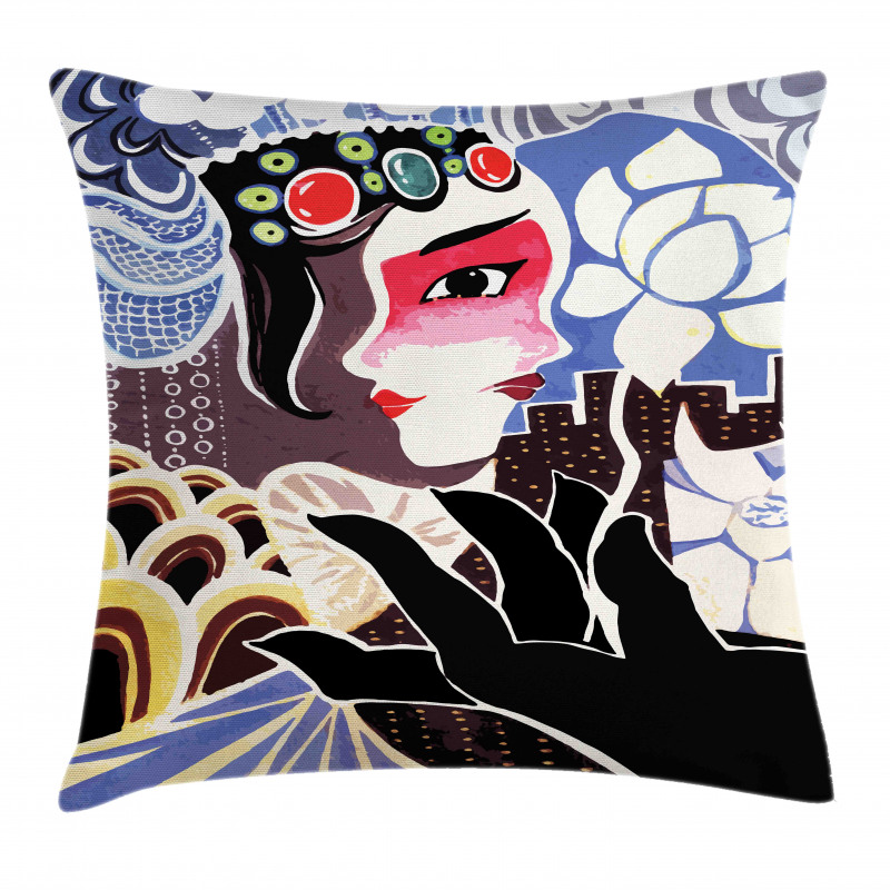 Chinese Fine Art Painting Pillow Cover