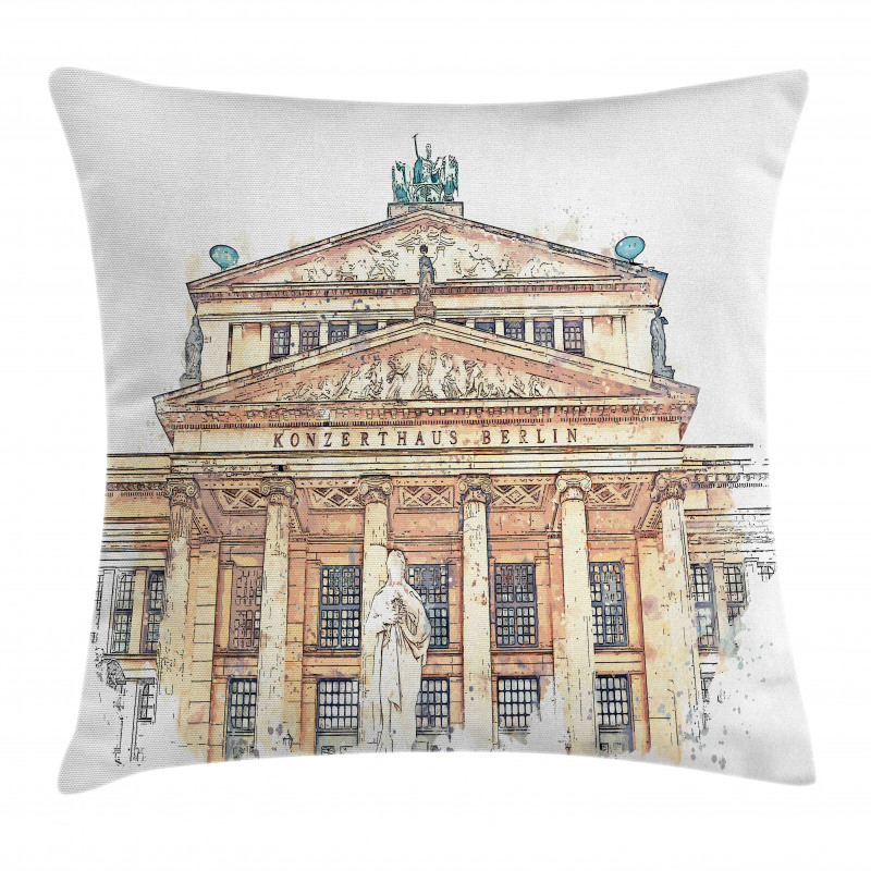 Concert House in Berlin Paint Pillow Cover