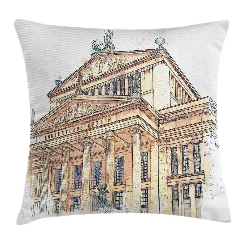 Germany Iconic Building Paint Pillow Cover