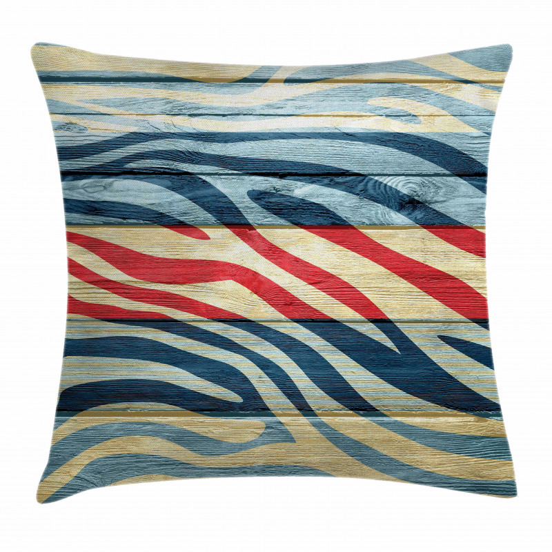 Country Zebra on Wood Pillow Cover