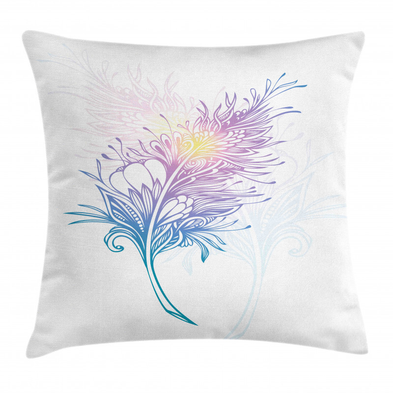 Bohemian Silhouette Plume Pillow Cover