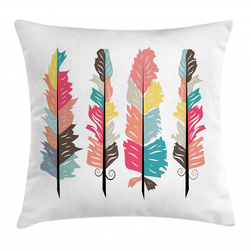 Tribal Primitive Boho Plume Pillow Cover