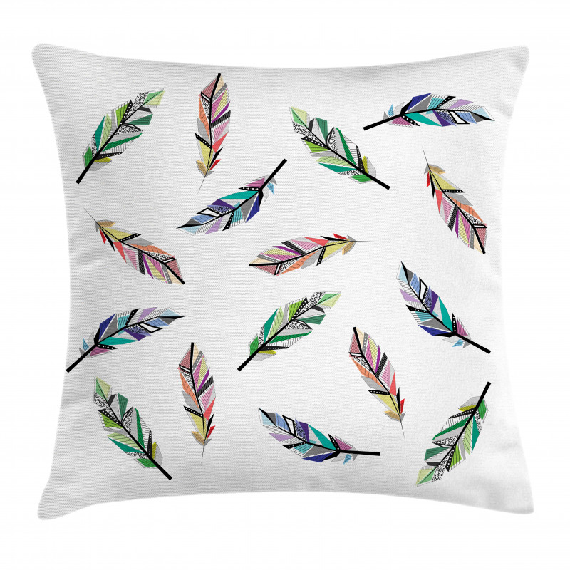 Repetitive Colorful Fluff Pillow Cover