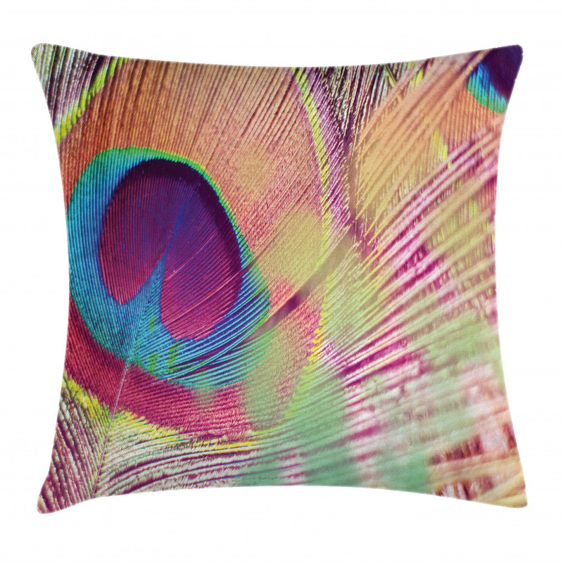 Colorful Macro Plume Photo Pillow Cover