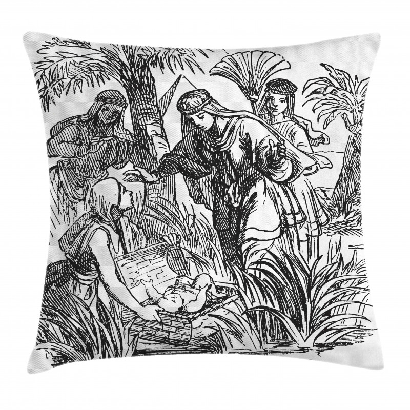 Old Engraving Baby Pillow Cover