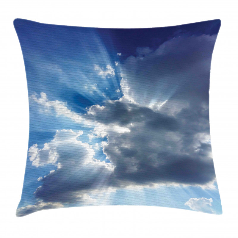 Sunbeams from Clouds Pillow Cover
