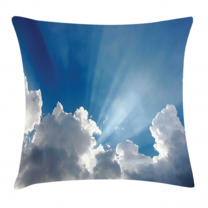 Sky Clouds Sun Rays Pillow Cover