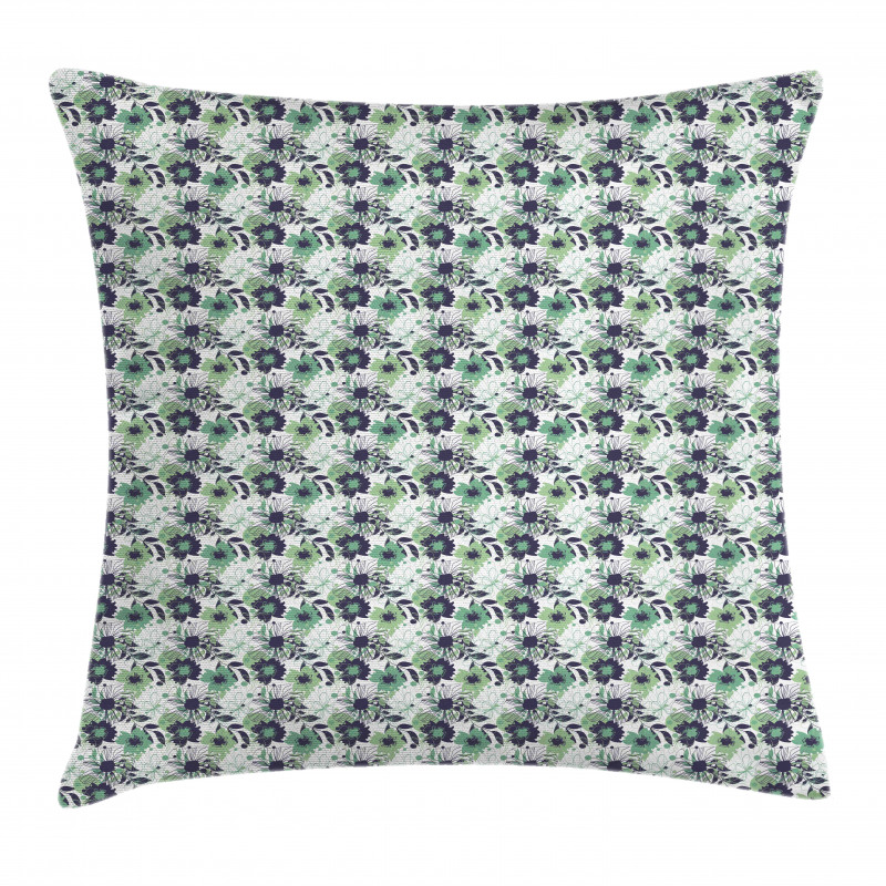 Vintage Flowers Polka Dots Pillow Cover