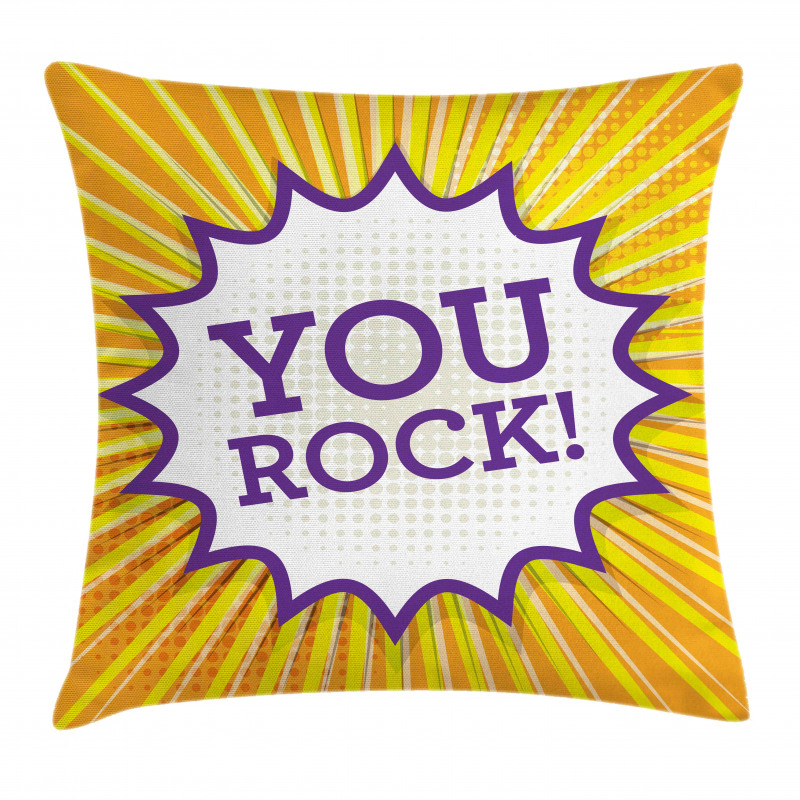 Inspirational Text Bubble Pillow Cover