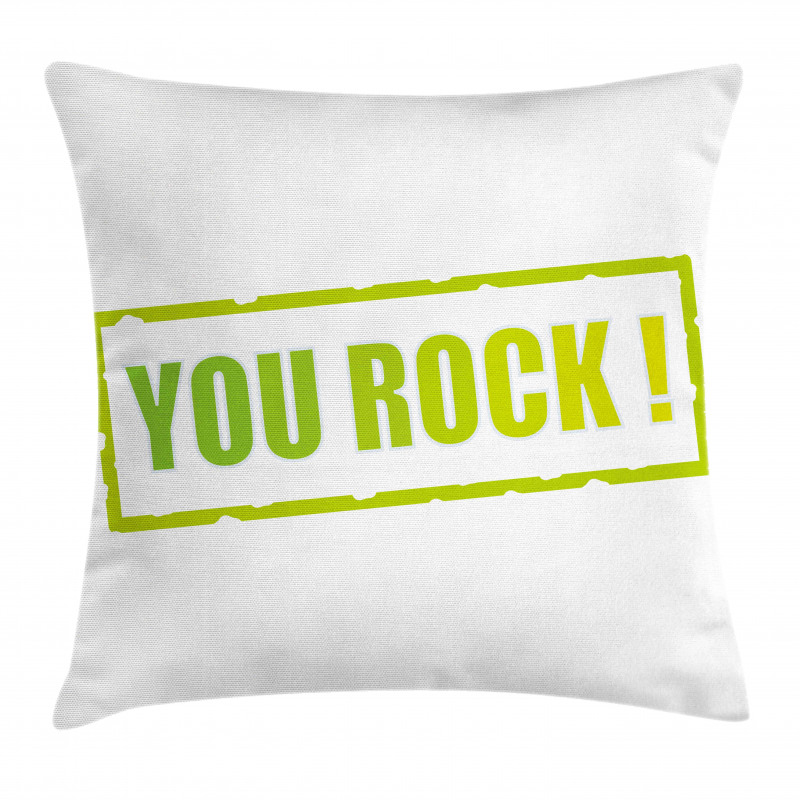 Motivational Stamp Motto Pillow Cover