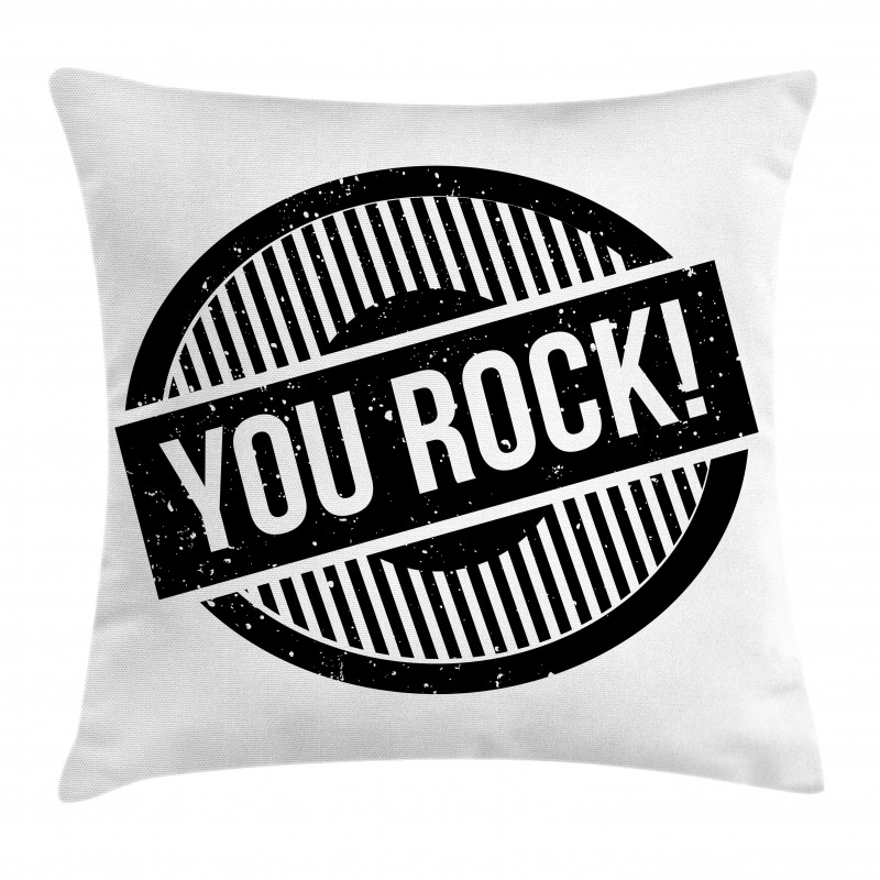 Stamp Grunge Motivational Pillow Cover