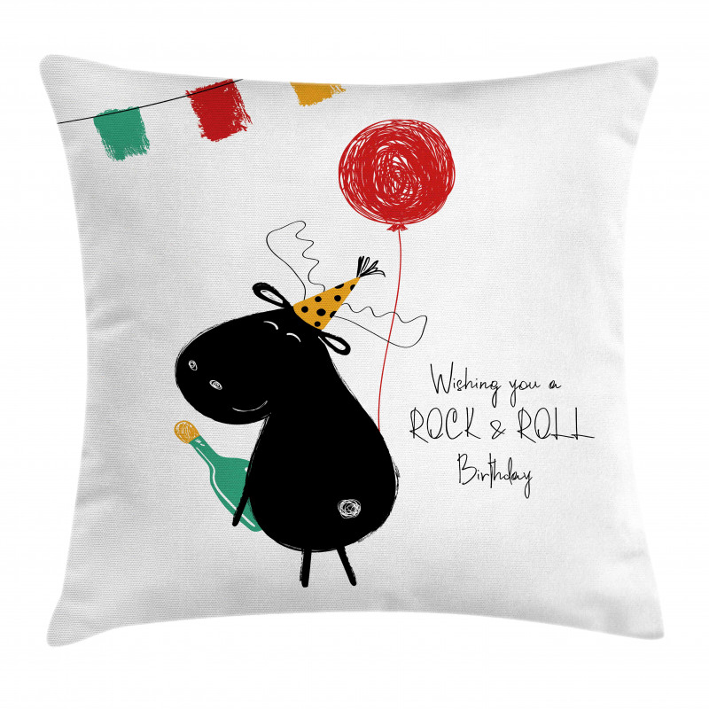 Rock and Roll Moose Pillow Cover