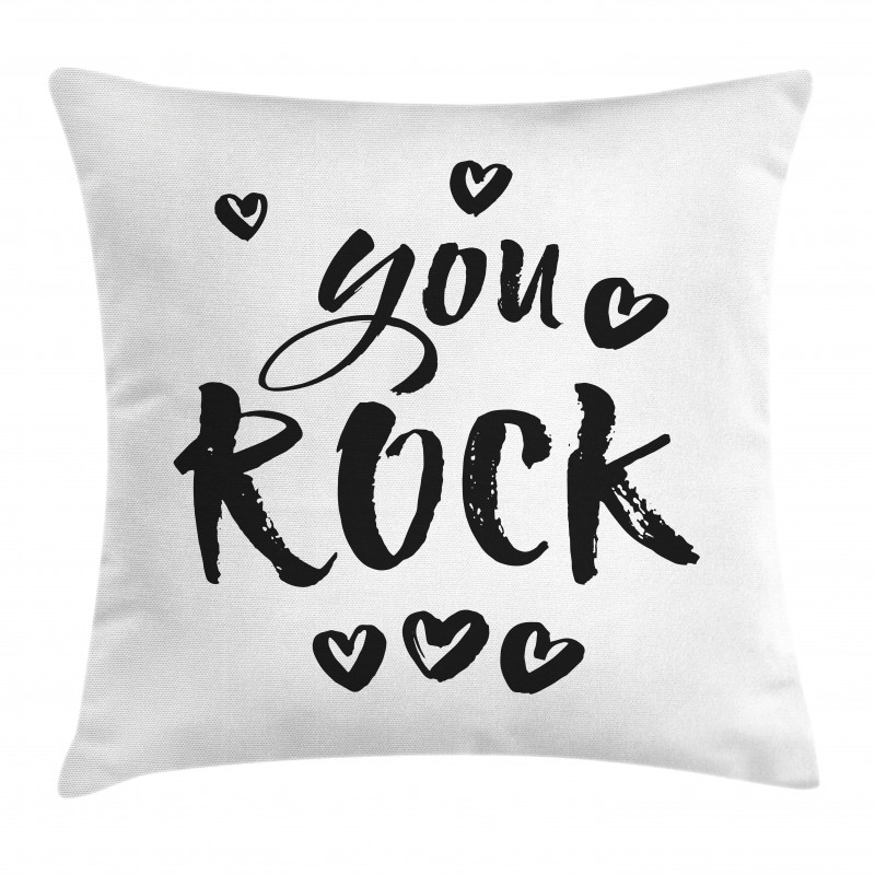 Charcoal Heart Ornaments Pillow Cover