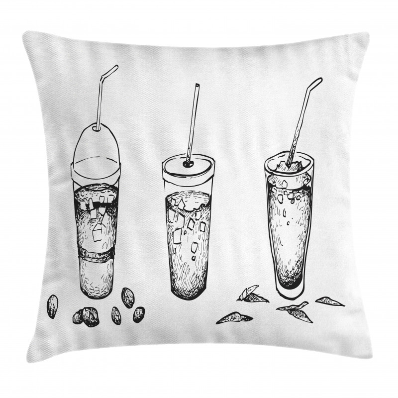 Iced Coffee Ice Tea Drink Pillow Cover