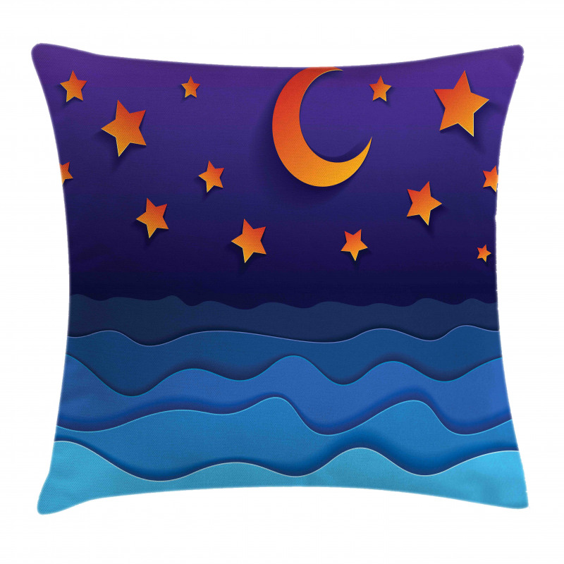 Paper Cut Style Sky Pillow Cover