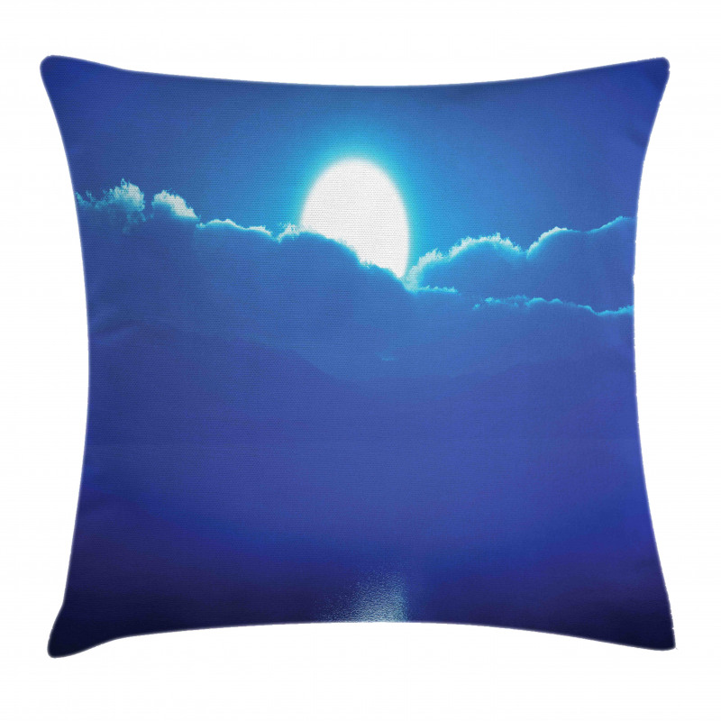 Moonlit Sky and Clouds Pillow Cover