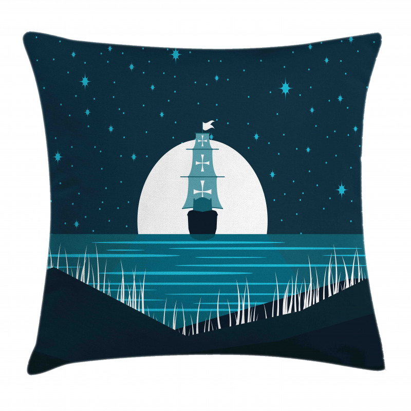 Moonlight on Water Ship Pillow Cover