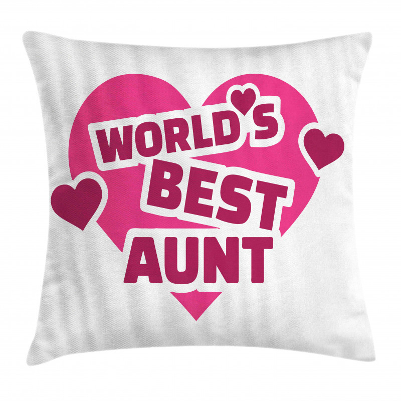 World's Best Aunt Lettering Pillow Cover