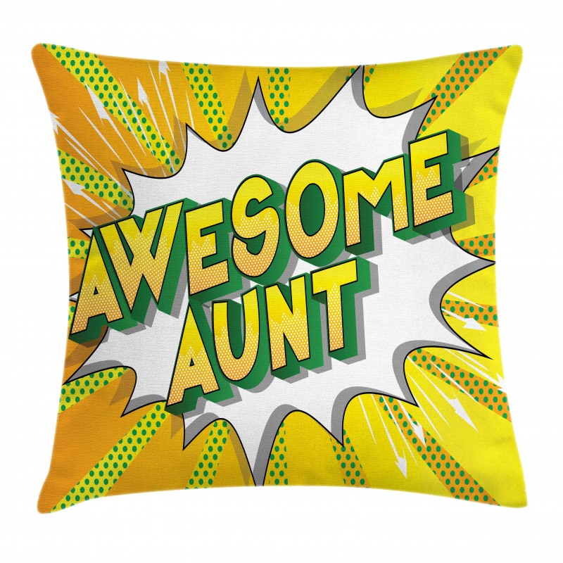 Pop Art Comic Inspired Aunt Pillow Cover