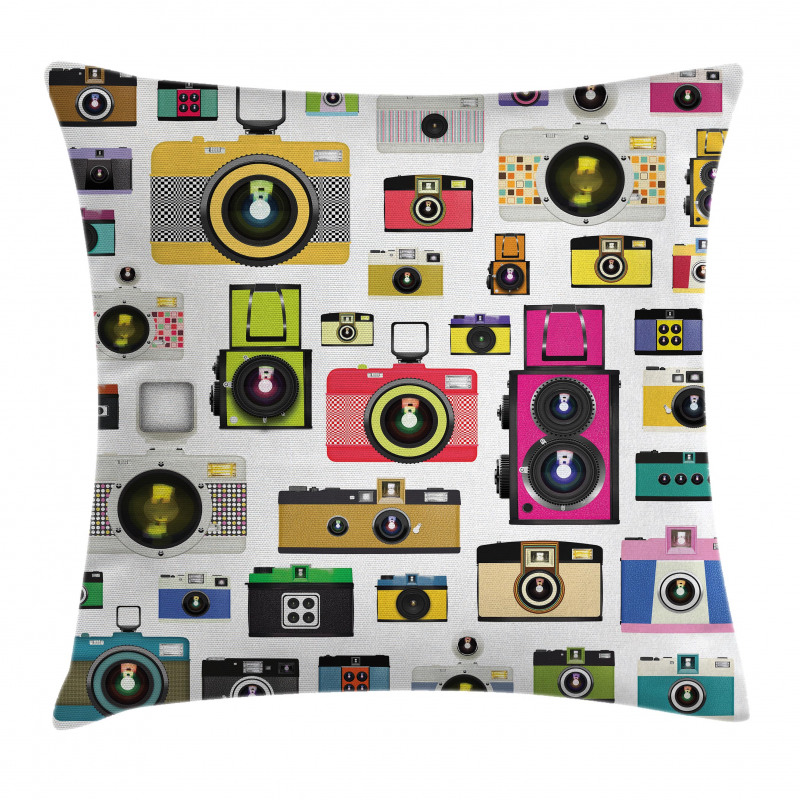 Vintage Old Cameras Pillow Cover