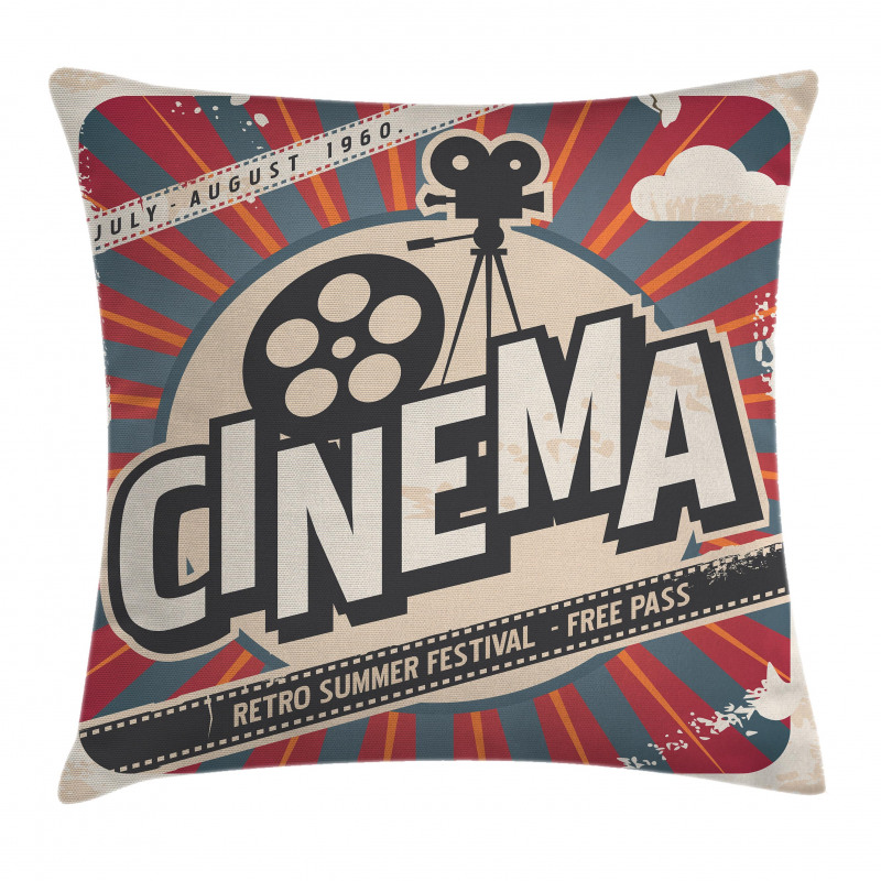 Vintage Cinema Movie Star Pillow Cover