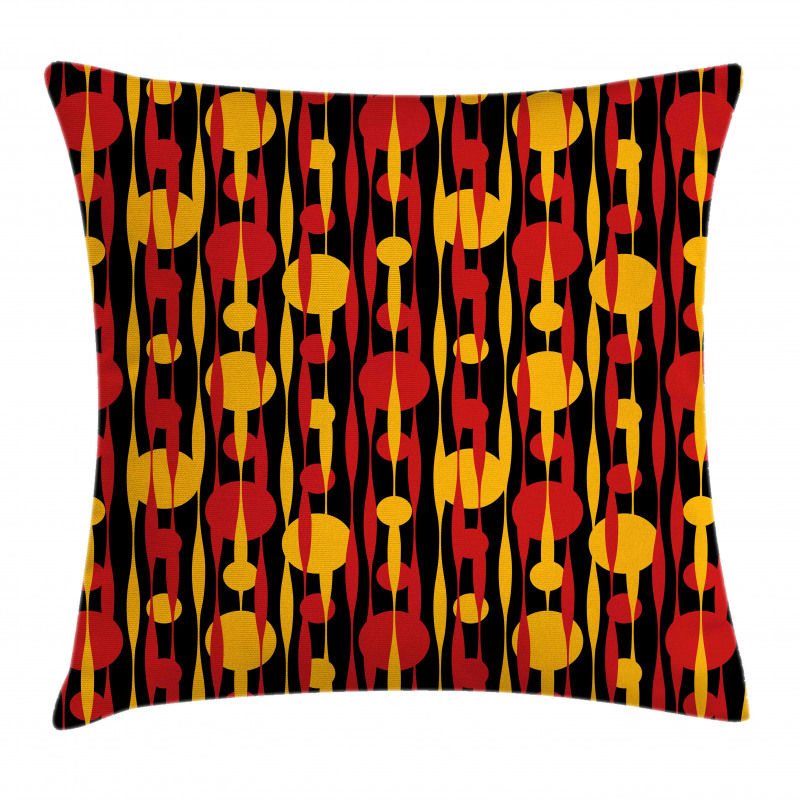 Circles Funky 70's Motifs Pillow Cover