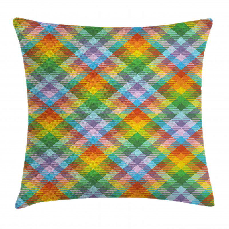 Colorful Summer Madras Style Pillow Cover