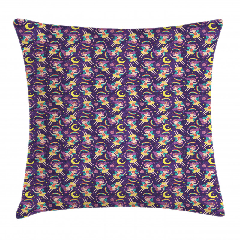 Stars Fairy Moon Rainbows Pillow Cover