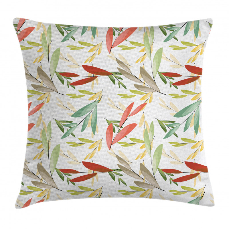 Abstract Modern Leaves Pillow Cover