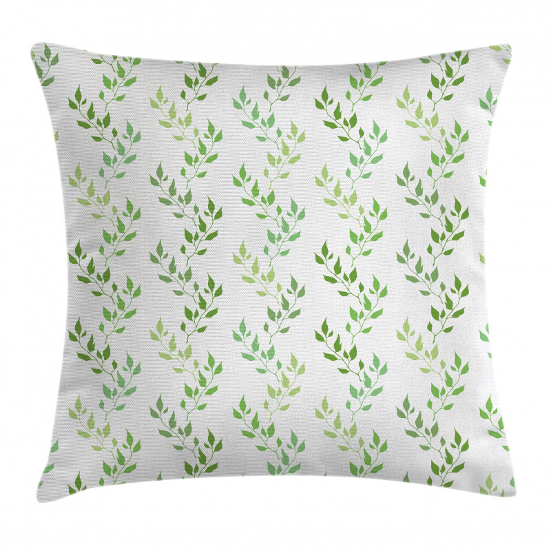 Symmetrical Olive Leaves Pillow Cover