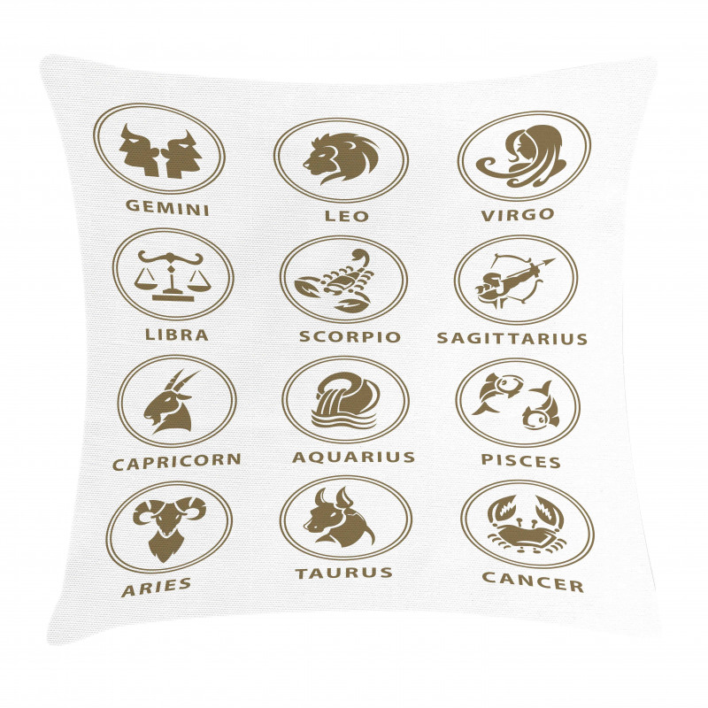 Classic Zodiac Chart Pillow Cover