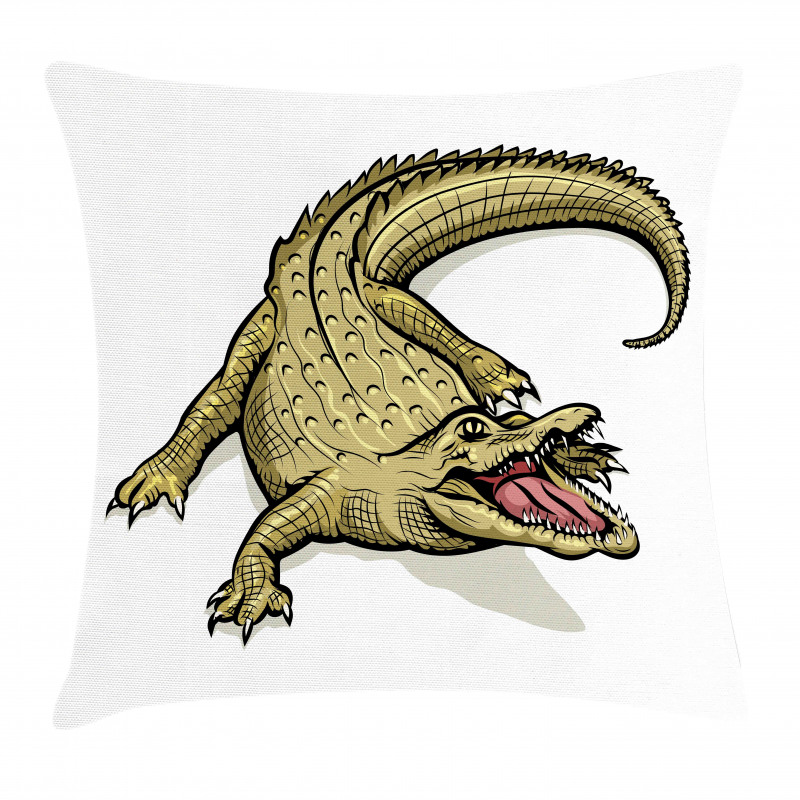 Exotic Wild Crocodile Pillow Cover
