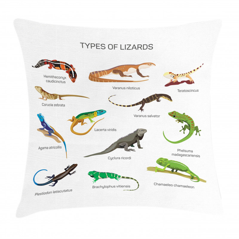 Exotic Lizard Reptiles Pillow Cover