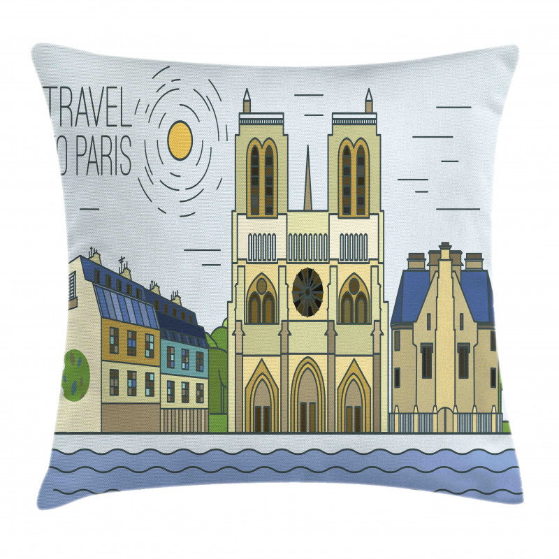 Postcard Image Pillow Cover