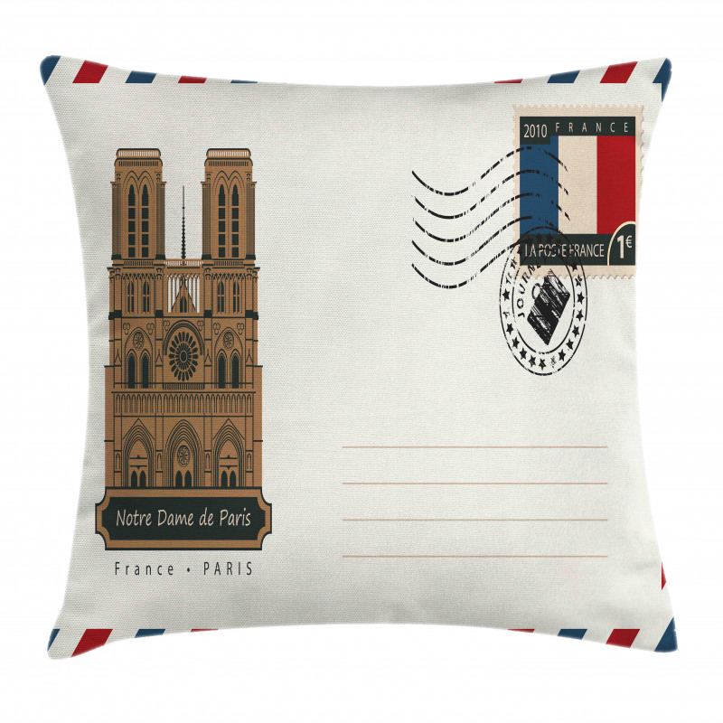 Postcard Stamp Pillow Cover