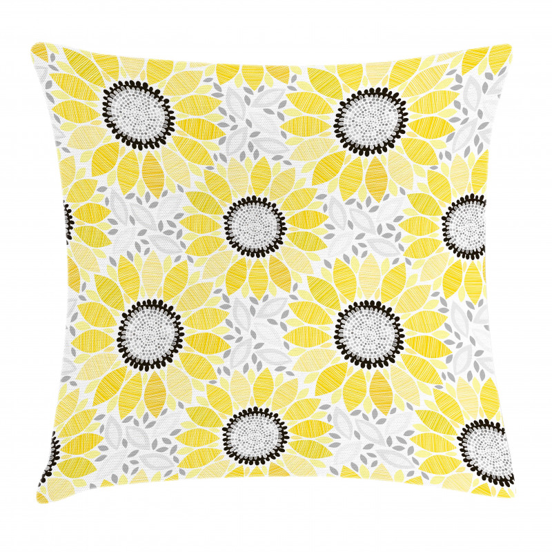 Sun Flower Nature Art Pillow Cover