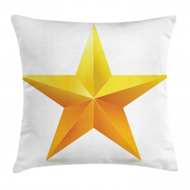 Single Yellow Ombre Star Pillow Cover