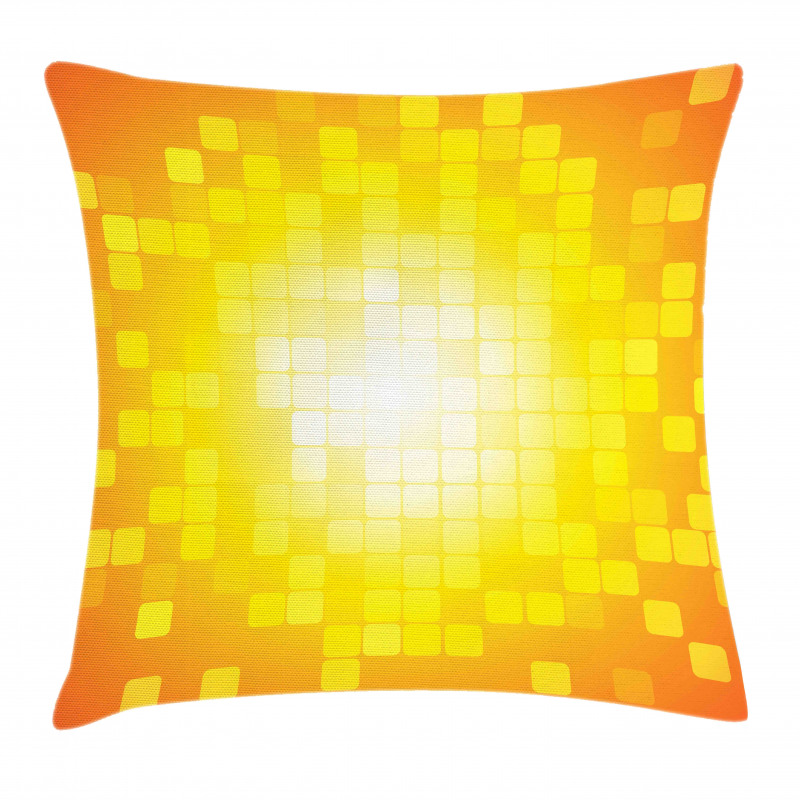 Retro Pixel Art Squares Pillow Cover