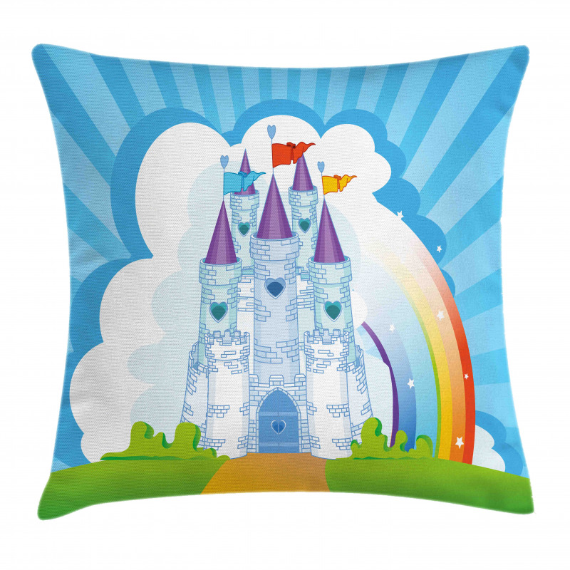 Rainbow Fortress Princess Pillow Cover