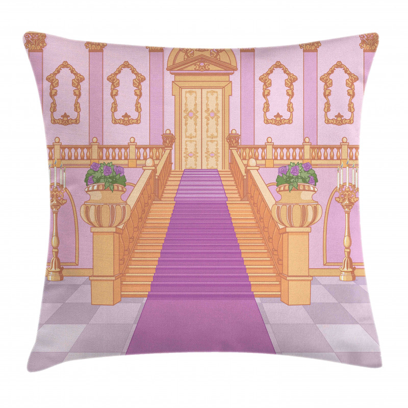 Palace Cartoon Interior Art Pillow Cover