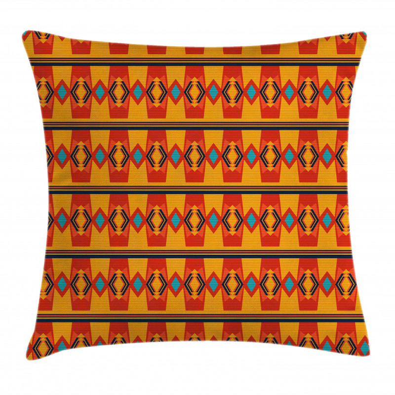 Warm Tones Geometrical Art Pillow Cover